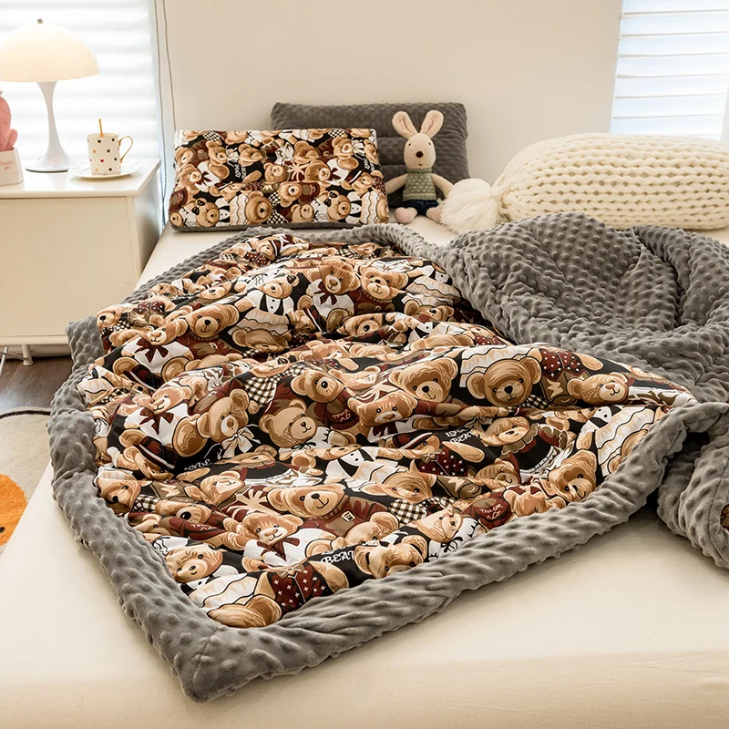 Customized Luxury Printed Knitted Super Soft Sublimation Mink Cotton Throw Puppy Blankets