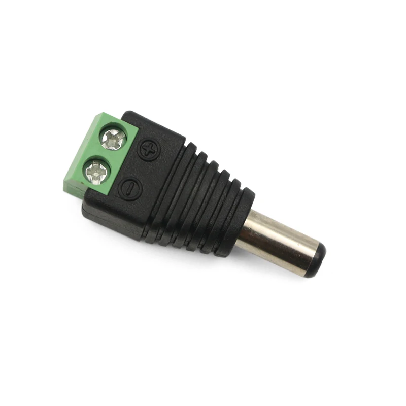 Screw Plug Adapter Cord Female 2 pin 12V male Power Jack DC Connector with CE FCC ROHS for CCTV accessories