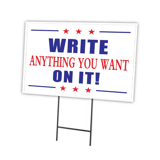 Free Sample PP President Corrugated Plastic Printed Board customized yard sign with stakes and letters