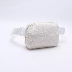 Factory Custom Cute Women Bumbag Outdoor Mini Sherpa Fanny Pack Sport Running Waist Fleece Belt Bag Luxury Bum Hip Crossbody Bag