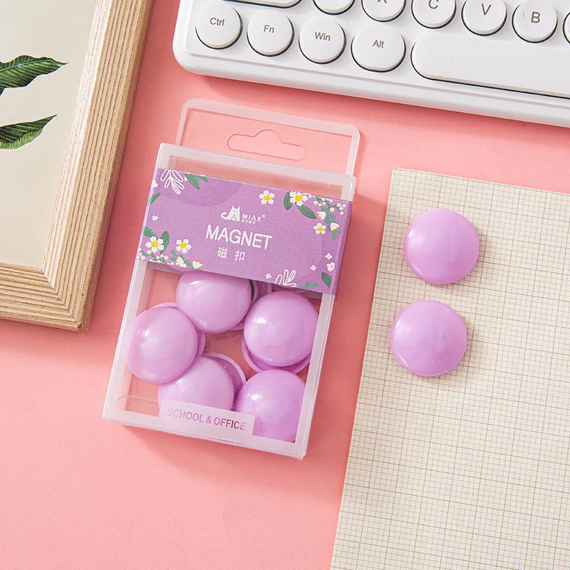 office teaching whiteboard special Macaron color magnetic button 30MM strong magnet magnetic particle box magnetic nail