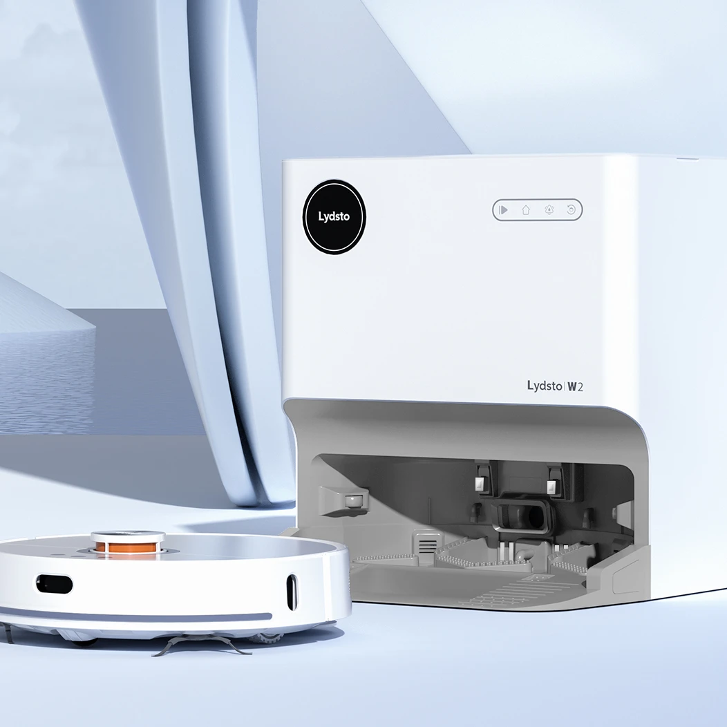 Lydsto flagship vacuum robot cleaner product W2 with sweep & mop ozone sterilization hot air drying 5000Pa strong suction