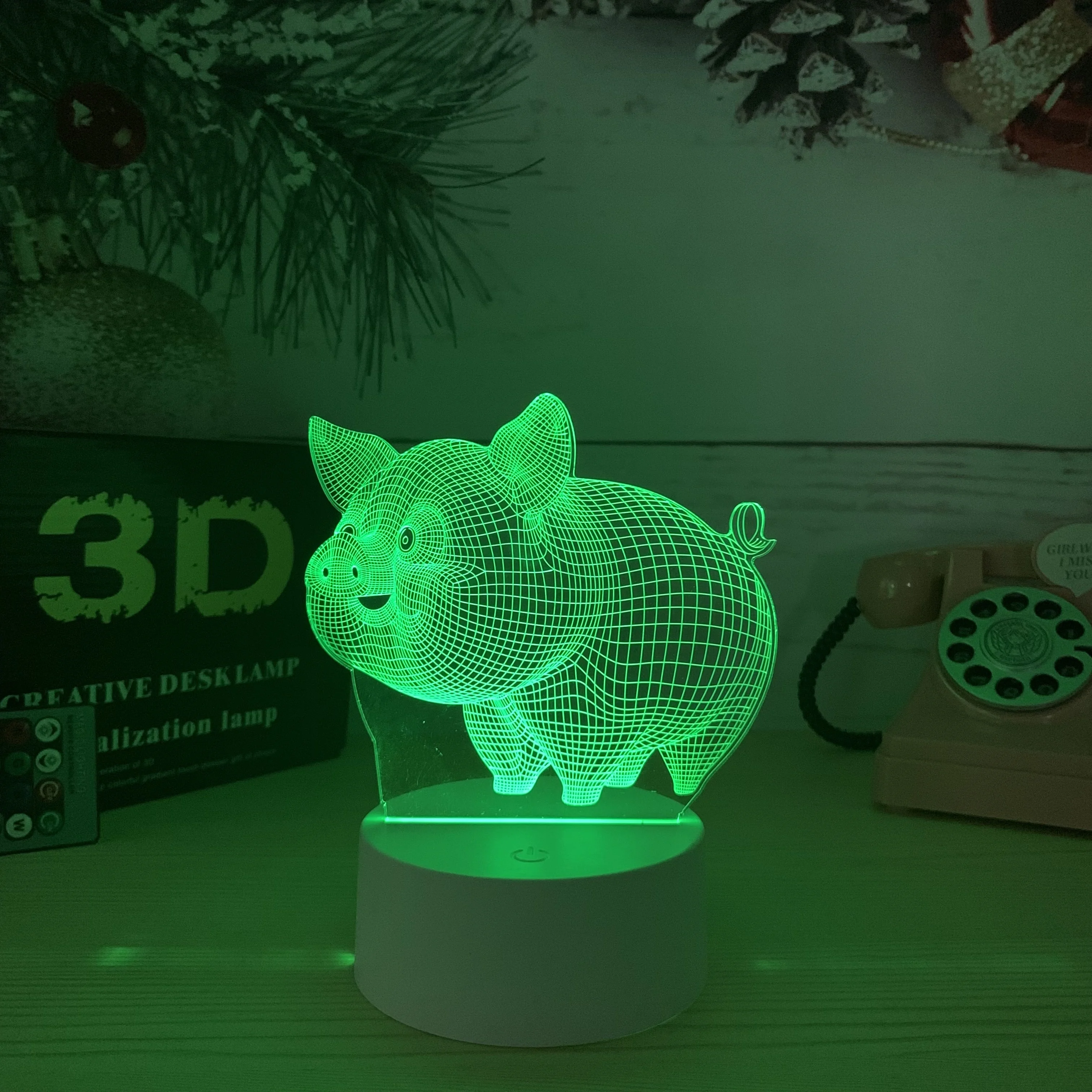 Design 3D Effect Desk Lamp Kids Indoor decoration 3D illusion starry bed room night led light