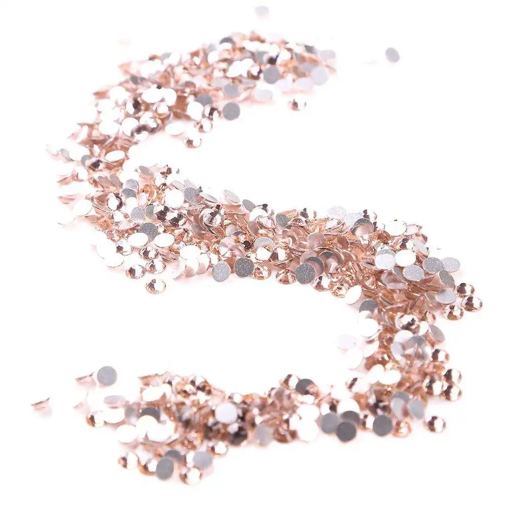Honor of crystal Free Shipping SS6 1440pcs Crystal Champagne Flat Back Non Hotfix Art Rhinestones