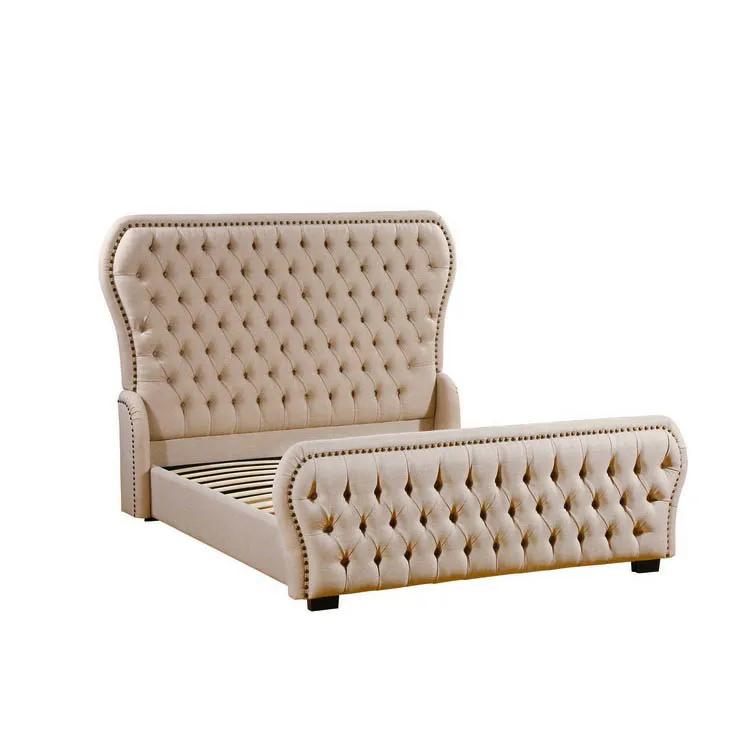 Деревянная кровать, двойная прочная мебель, новейшие дизайны двухспальной кровати