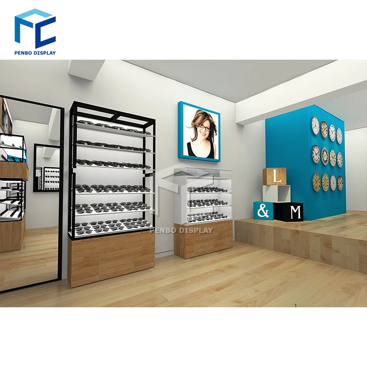 Современный оптический дисплей для магазина запирающийся очков