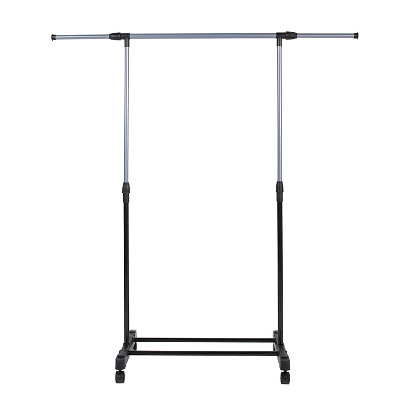 Rolling Clothes Rack Garment Rack With Wheels Single Rail Clothes Rack
