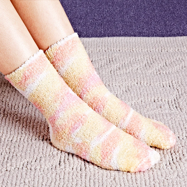 Colorful Winter Fuzzy Socks Lady Thick Coral Fleece Warm Socks