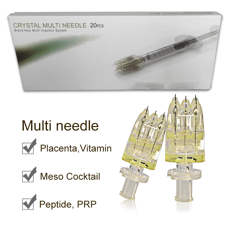 Korea Disposable Meso Needle Beauty Facial Skin Care 5pin 9pin Crystal Multi Needle For Filler Injection