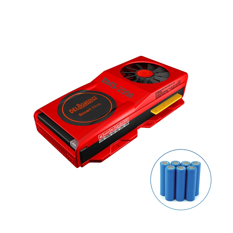Batteryqueen lifepo4 bms с вентилятором 4S 12V Lifepo4 плата защиты батареи 150A 200A 250A RS485 приложение PC Электрический