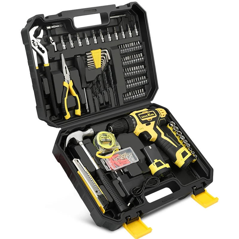 Goodking power tool combination kits combo kit max 12v 195 pieces power works cordless tools