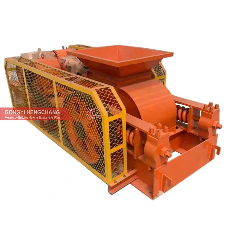 high efficiency gypsum clay coal cement mineral 2 double roller crusher machine price