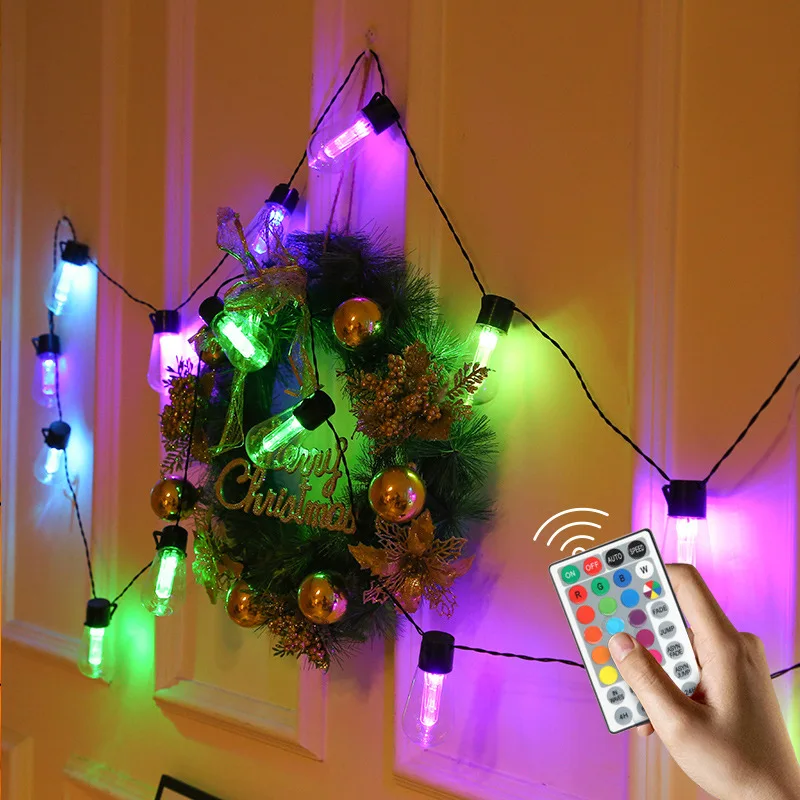 СВЕТОДИОДНАЯ Гирлянда RGB с дистанционным управлением водонепроницаемый уличный светильник изменением цвета USB для рождественской вечеринки праздника