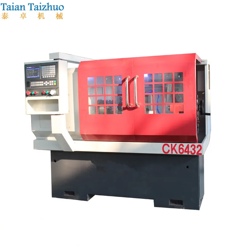 3 Axis Fanuc CNC Lathe Machine CK6432 With Casting Body