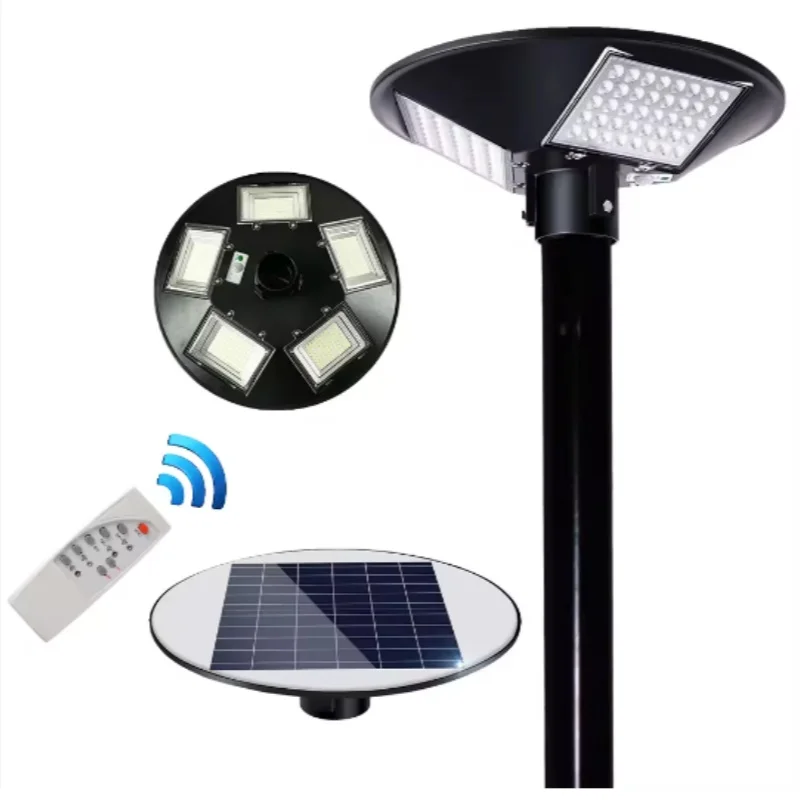 UFO Round Energy Saving Integrated Abs All In One Solar Street Lights Outdoor IP65 Waterproof Sensor Garden Light