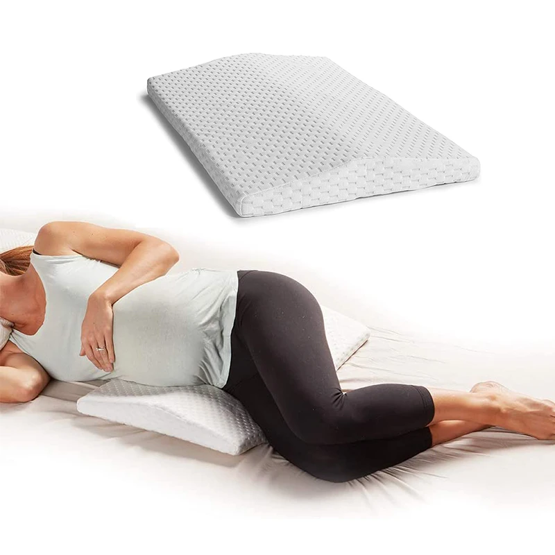 
China supply white long memory foam pregnancy maternity luxury lower back lumbar support pillow for sleeping 