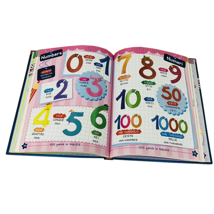 High Quality Baby English Story Cardboard Child Education Hardcover Softcover Board Book Printing Magazine