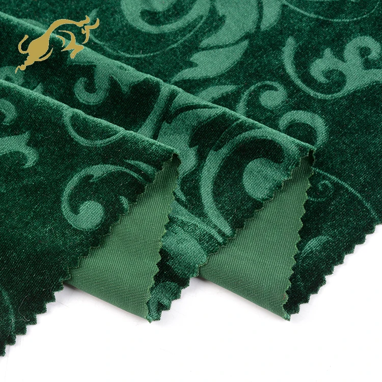 Traditional chinese pattern custom plain waterproof fabric KS plain dyed 3D emboss printed velvet knitted fabric