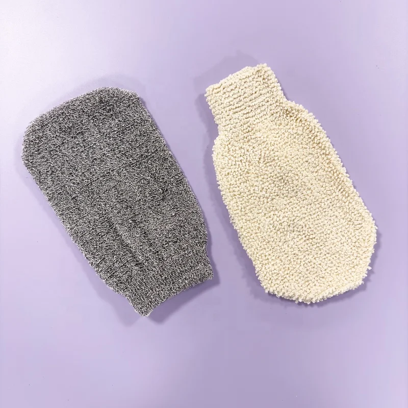 Eco Friendly Natural Reusable Exfoliating Jute Bath Gloves Sisal Mitt Comfortable Washing Gloves Body Exfoliating Gloves