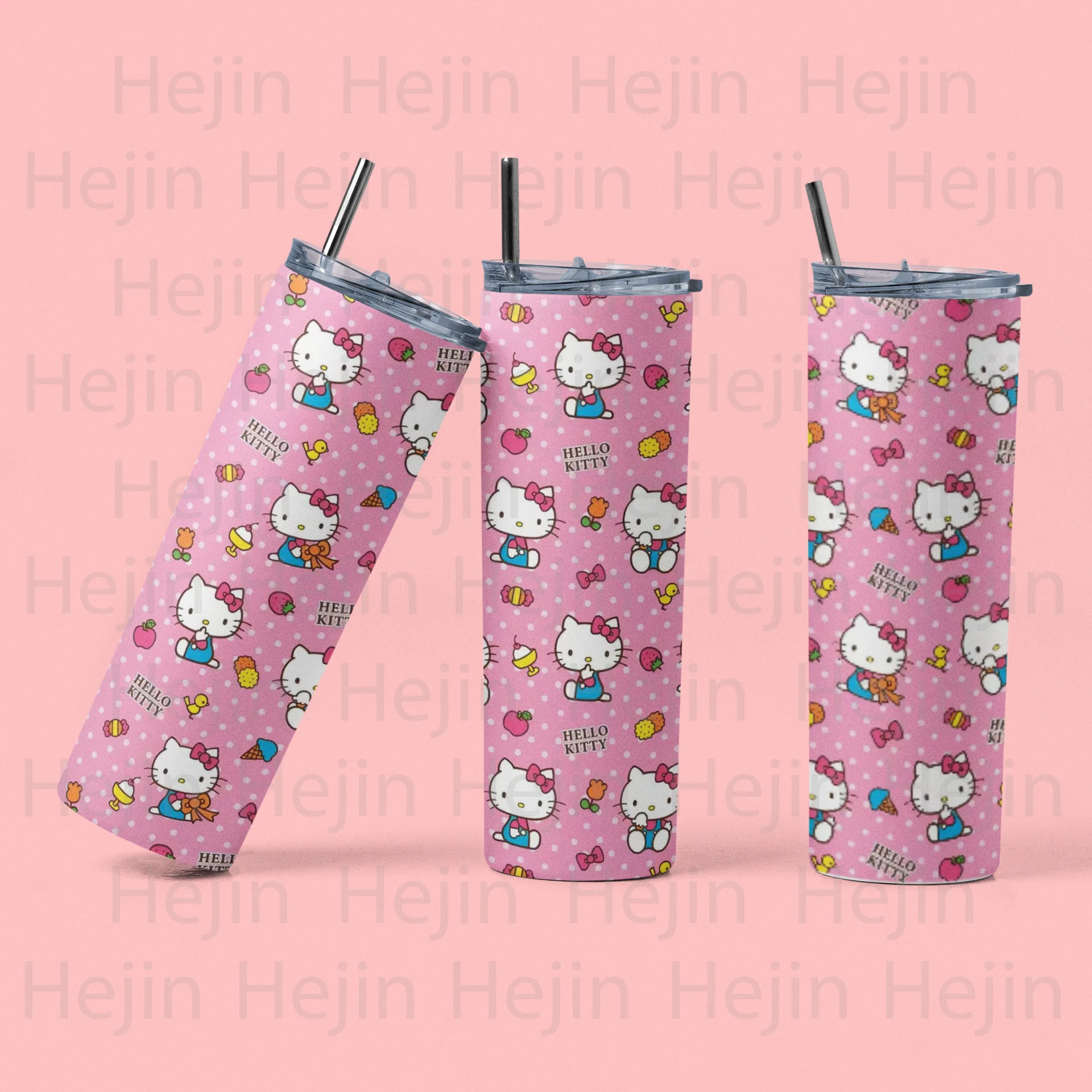 China Factory Wholesale Cartoon 20oz Stainless Steel Portable Hot and Cold Insulated Cute Water Tumbler with Straw