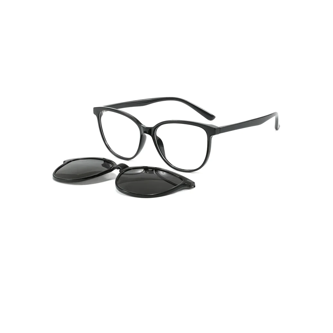 2 in 1 Multi-Function Clip-On Polarized Outdoor Sunglasses Unisex Sunglass Round Frame Two-in-One Magnet