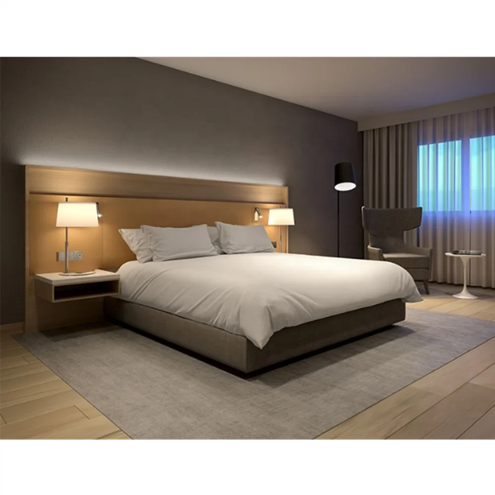 Luxury Hotel Queen Room Furniture Bedroom Set Hotel Headboard bed
