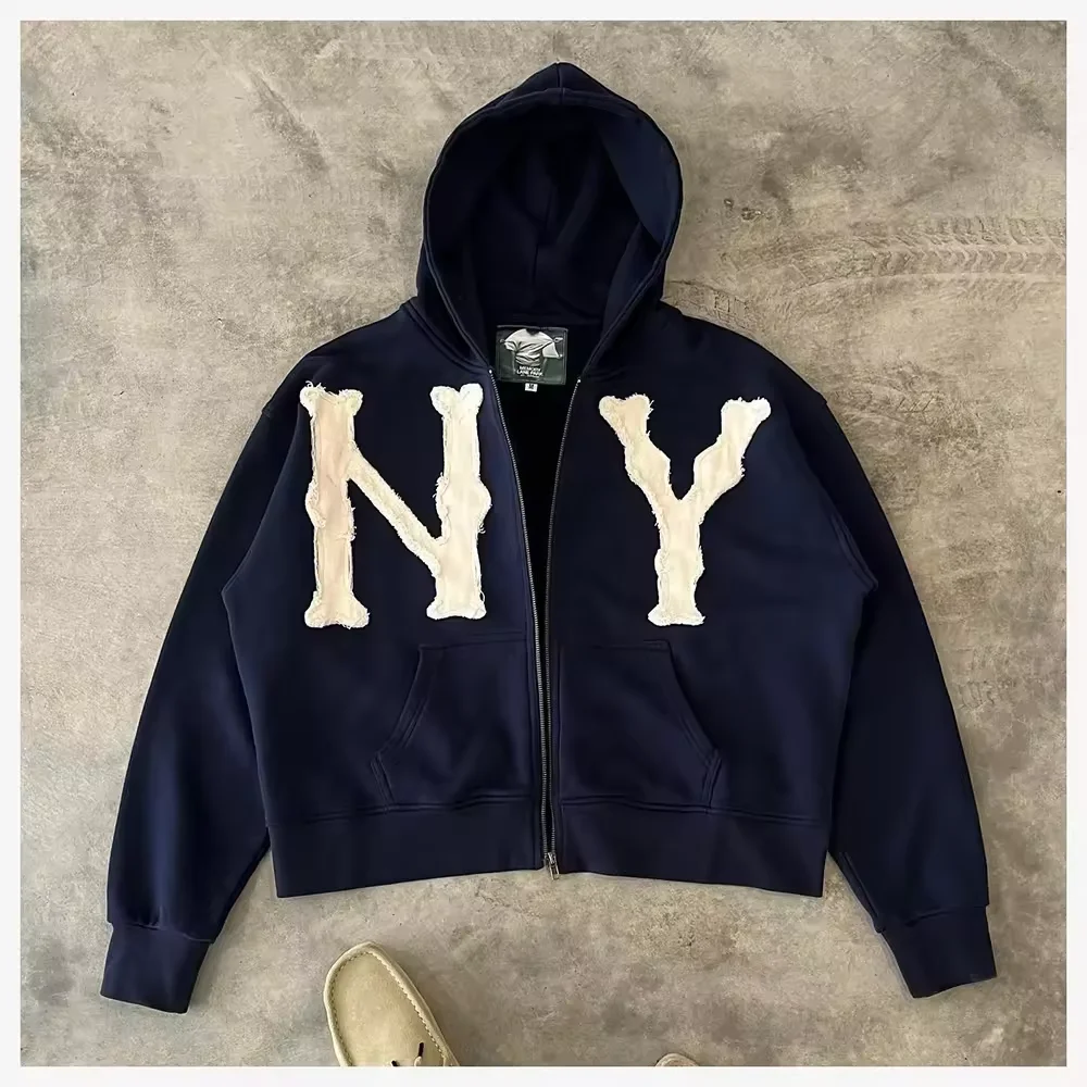 Manufacturer New Design Hoodies & Sweatshirts Custom Logo Streetwear  Hoodies Patch Embroidery Hoodie.23