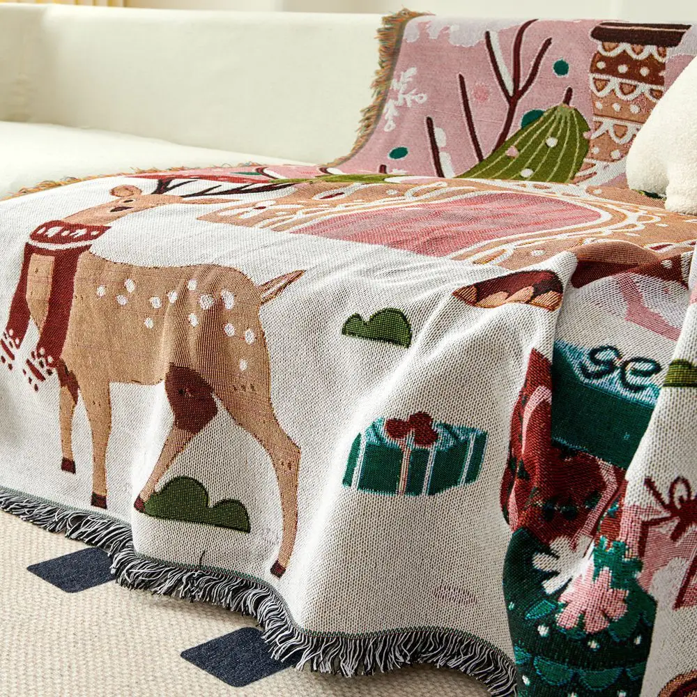 Christmas subject sofa blanket decoration wall hanging tapestry