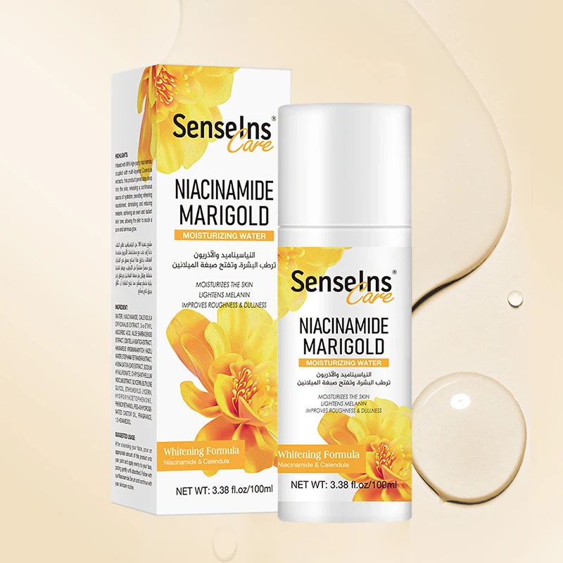 Wholesale organic Face Toner Pure Natrual Moisturizing Hydrating Repair Skin niacinamide marigold moisturizing water