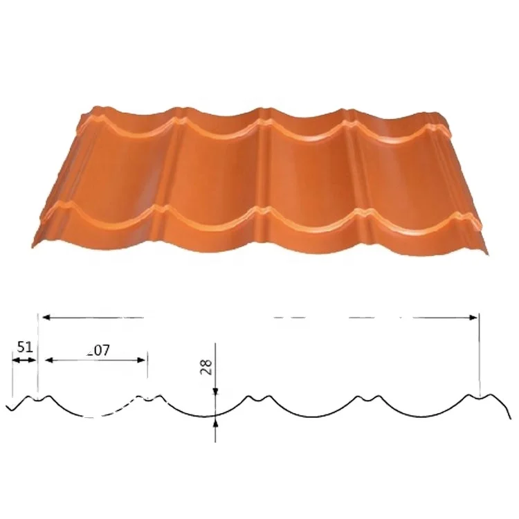 Roof tile metal glazed wall tile house lightweight  for houses waterproof roofing tiles