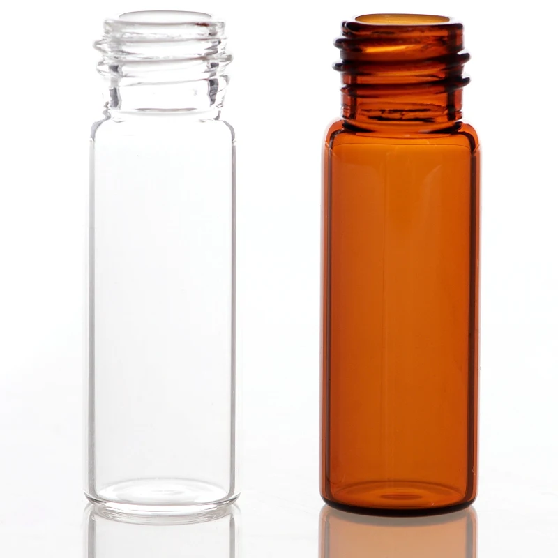 15-425 12ml amber glass sample vials screw top with open caps package kit