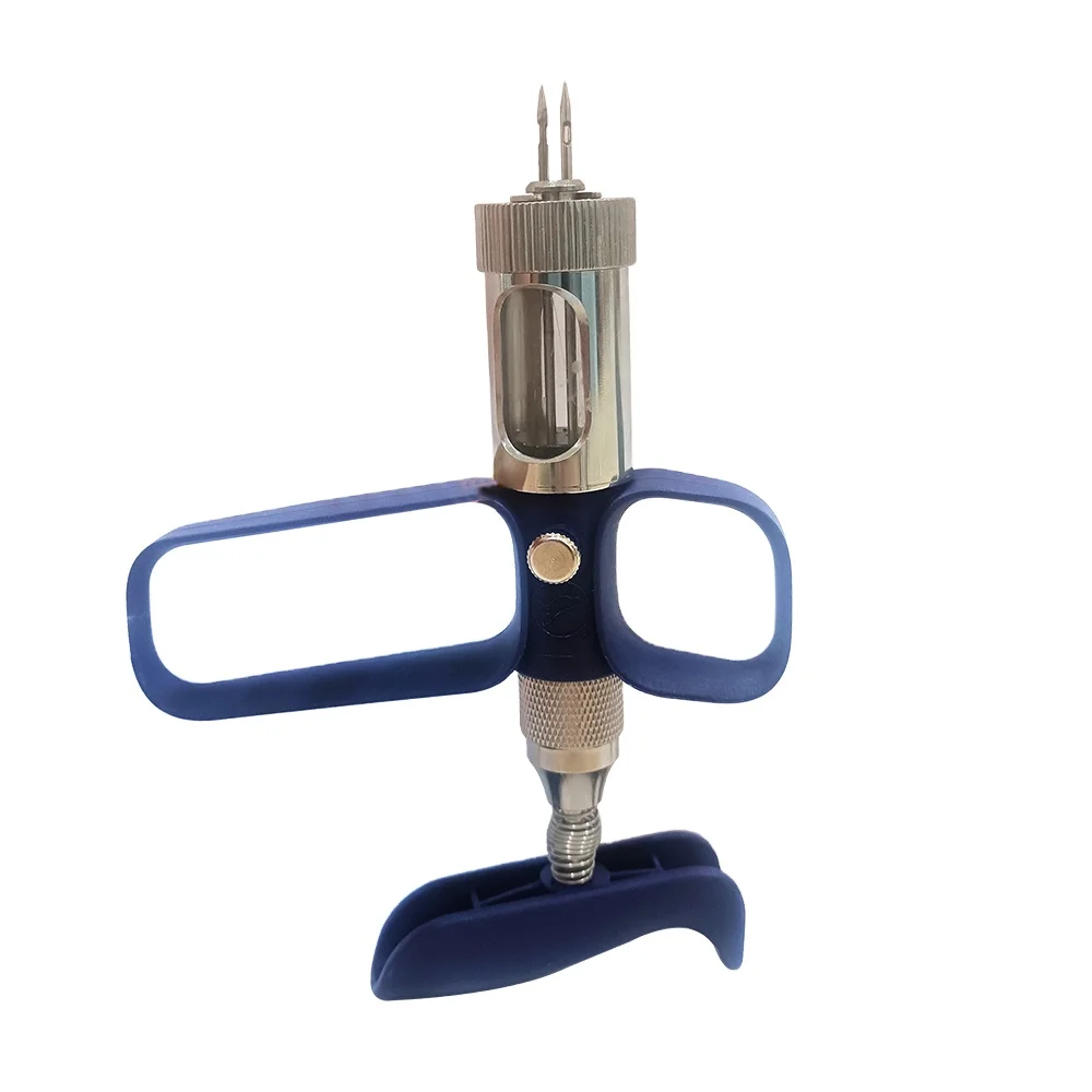 KD132B farm animal health care automatic poultry hen fowl pox 2 needles vaccinator 6ml