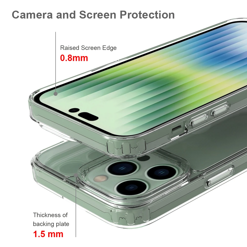 For iPhone 14 13 12 Pro Max Phone Case Transparent Anti Shock Mobile Cell Phone Clear Case For iPhone 14 Case