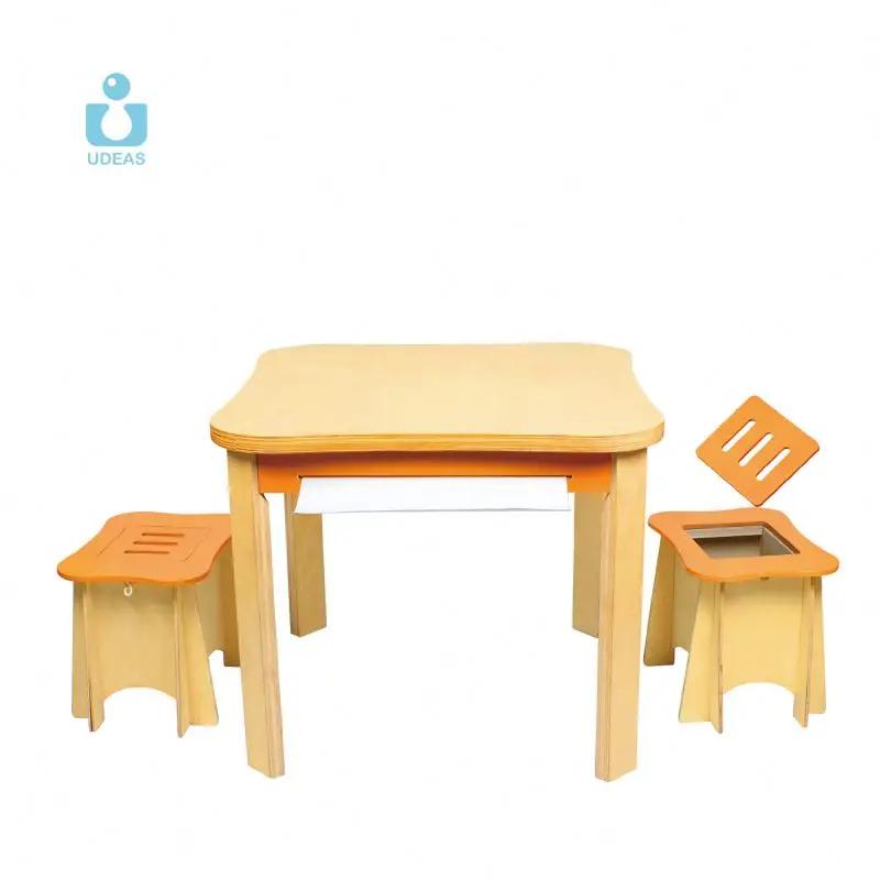 UDEAS Montessori Kindergarten Children Furniture Sets Kids Children Study Furniture Tables and Chairs Set