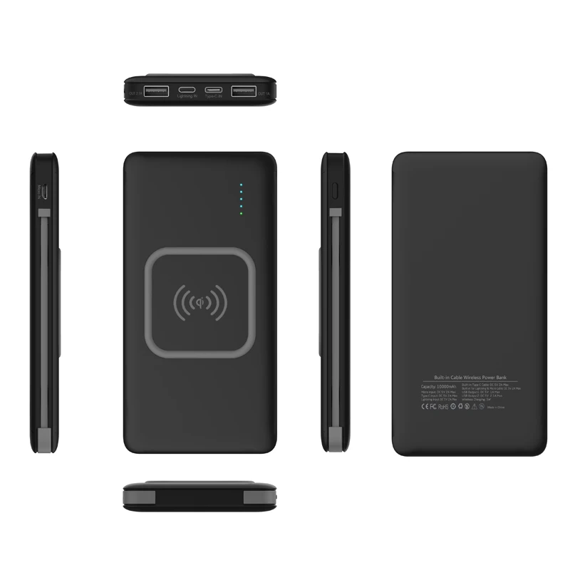 Wireless Mobile Phone 2 USB Battery Charger Power Bank Fast Charging  8000 mah Power Bank External Battery