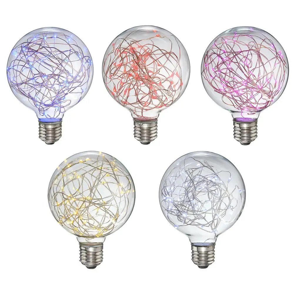 New design G80 G95 G125 Rgb decorative copper wire bulb for indoor decoration