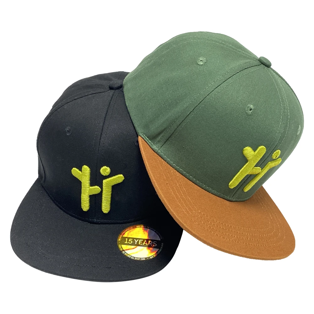 Custom 3D embroidery High Quality Snapback Cap Hip Hop Hat Fitted Cap