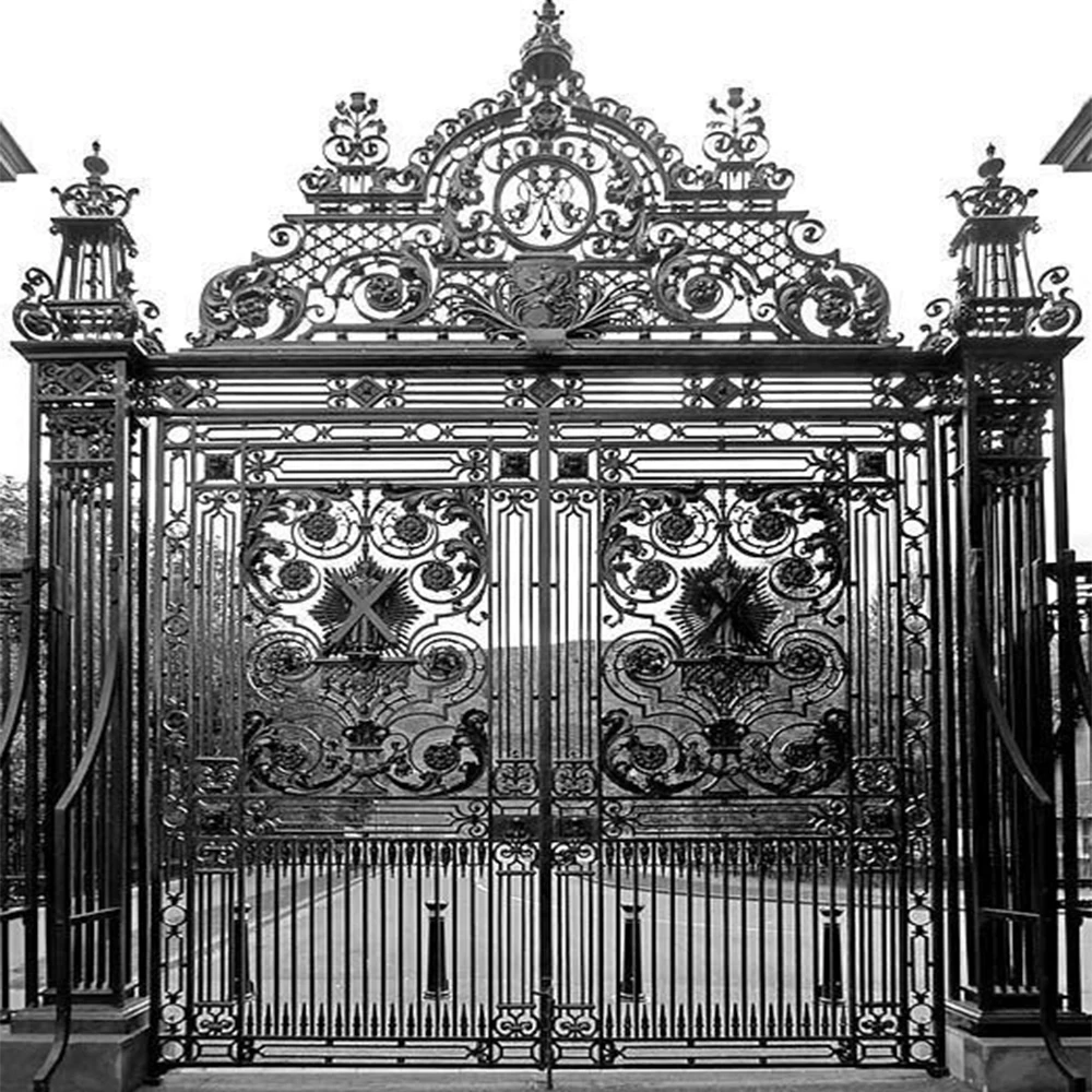 Free Design Courtyard Wrought Iron Luxury Design Cantilever Gate Entrance Gates Design