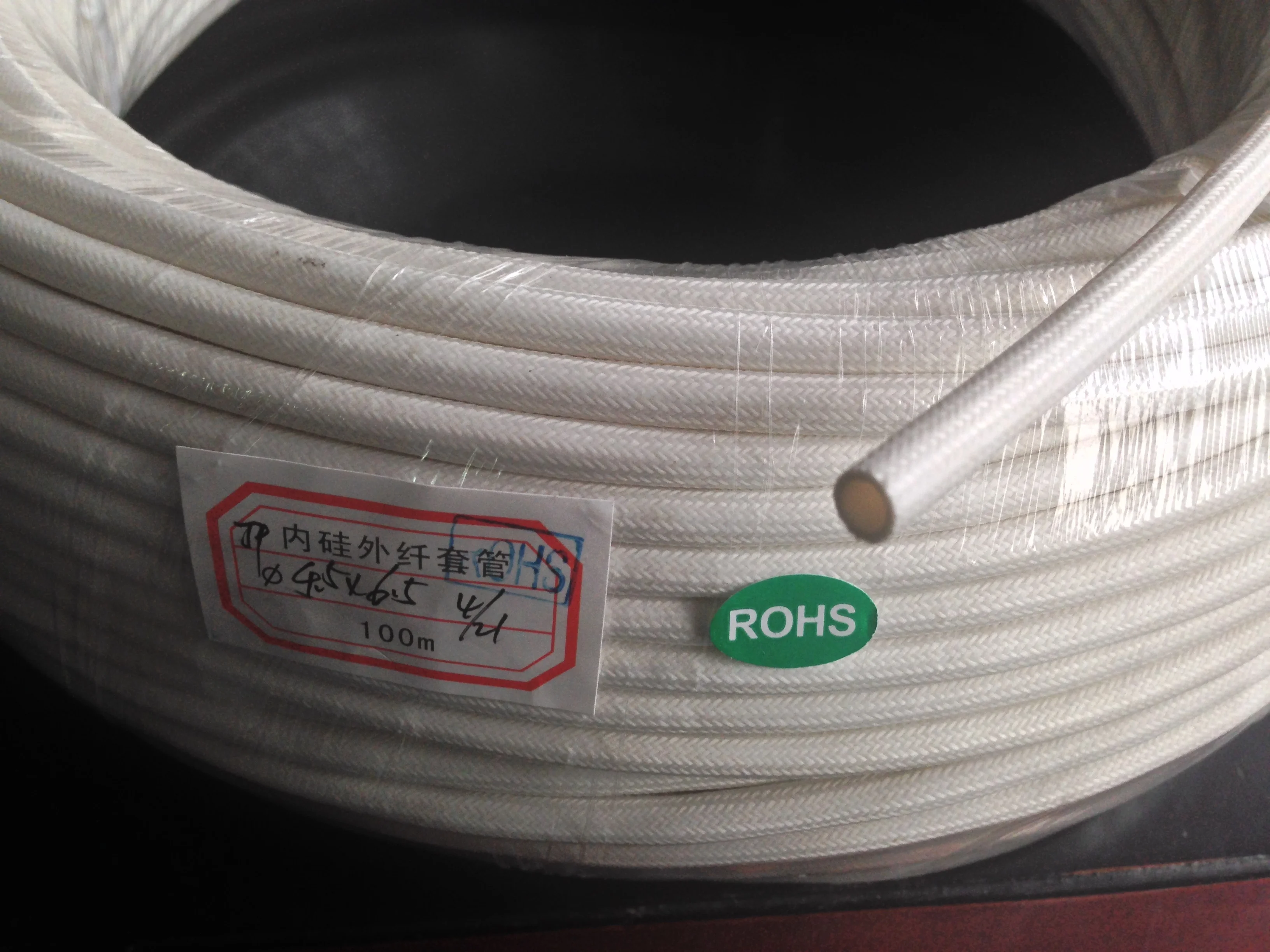 Factory Sale Extruded Silicone Fiberglass Sleeving Brick Red Fiberglass Sleeving