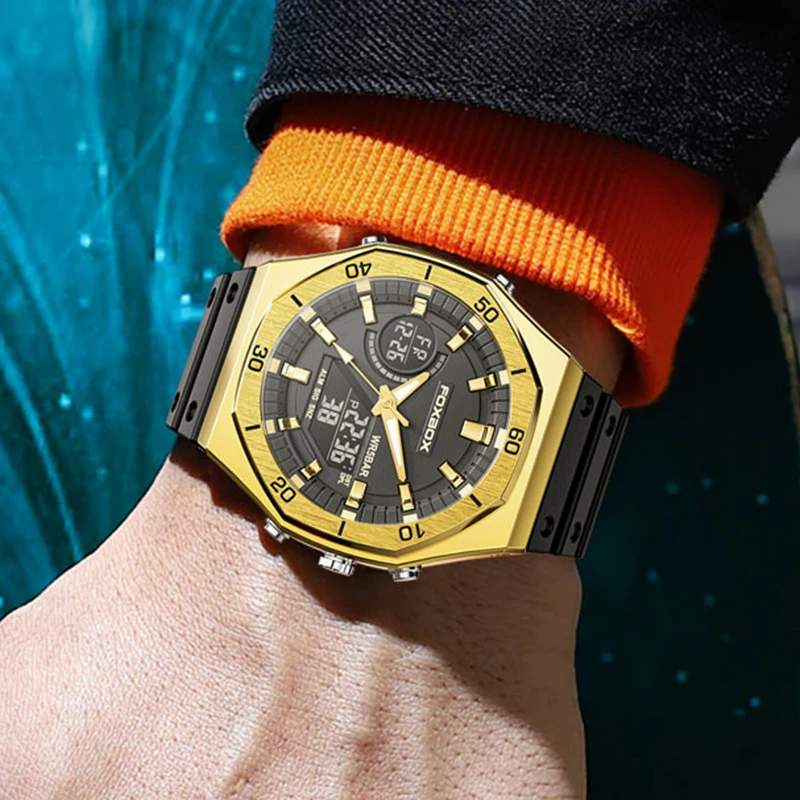 Часы мужские кварцевые, водонепроницаемые до 50 м, из нержавеющей стали