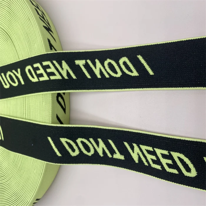 Жаккардовая эластичная лента с логотипом под заказ, нижнее белье, эластичный пояс, тканые аксессуары для одежды и багажа, медицинская Защитная ткань