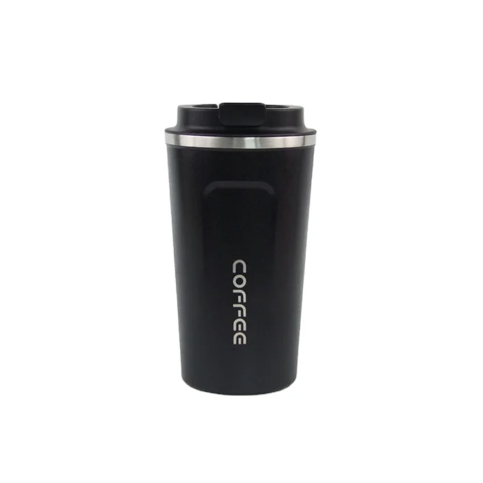 
350ml 500ml Double insulated wholesale custom reusable stainless steel travel coffee mugs cups with plastic flip lid 