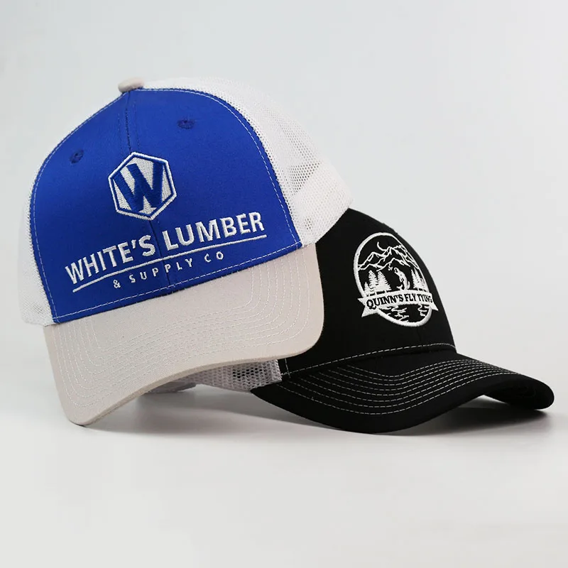 HN11 Blank Custom Embroidered Leather Patch Hat 112 Style 6 Panel Pre-curve Good Quality Soild Camo Snapback 112 Trucker Hat Cap