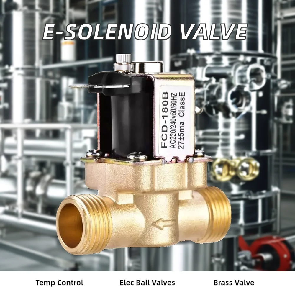 DC 24V AC220V Electric Solenoid Magnetic Valve 3/4inch 1/2inch Brass Valves Ball General Water Control Gas Normally Closed
