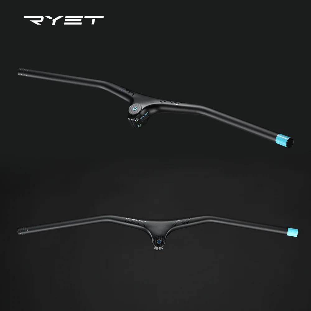 T1000 руль из углеродного волокна, интегрированный MTB велосипед рукоятка-17 градусов блок 780*28,6 мм XC пробная DH ENDURO горный велосипедный руль
