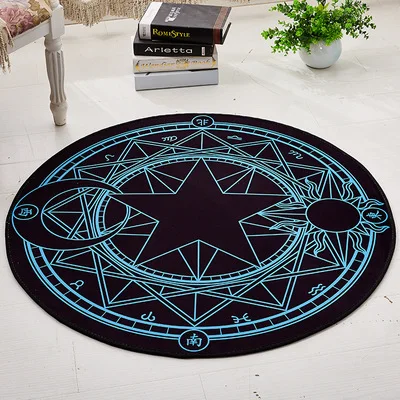 Polyester Office Carpet Kids Modern Carpets Rugs 3d Printed Living Room Round Circle Carpet