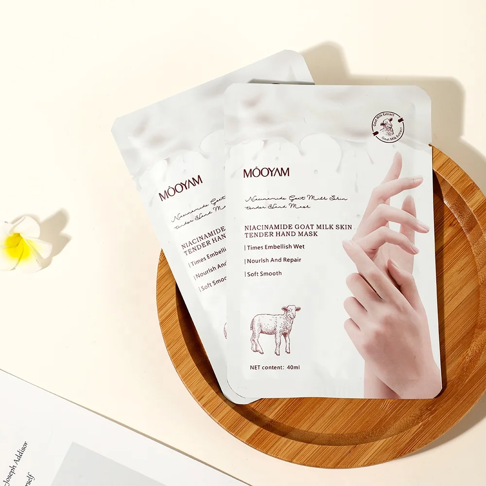 OEM ODM Lamb and Goat Milk Peel Hand Sheet Mask with Lavender Hyaluronic Acid Niacinamide Customizable for Skin Care