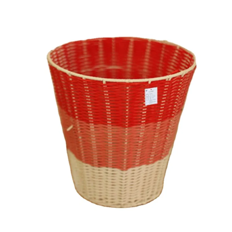 Portable Waterproof Plastic Weaving Basket for Clothing Storage