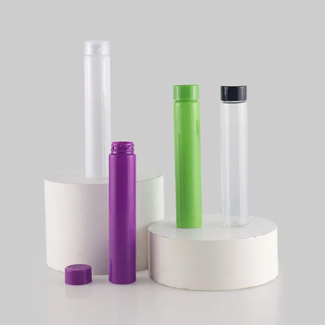 20-caliber round Cigarette moisture-proof packaging pipe Plastic bounce bottle pipe pre-roll pipe child-proof safety cap