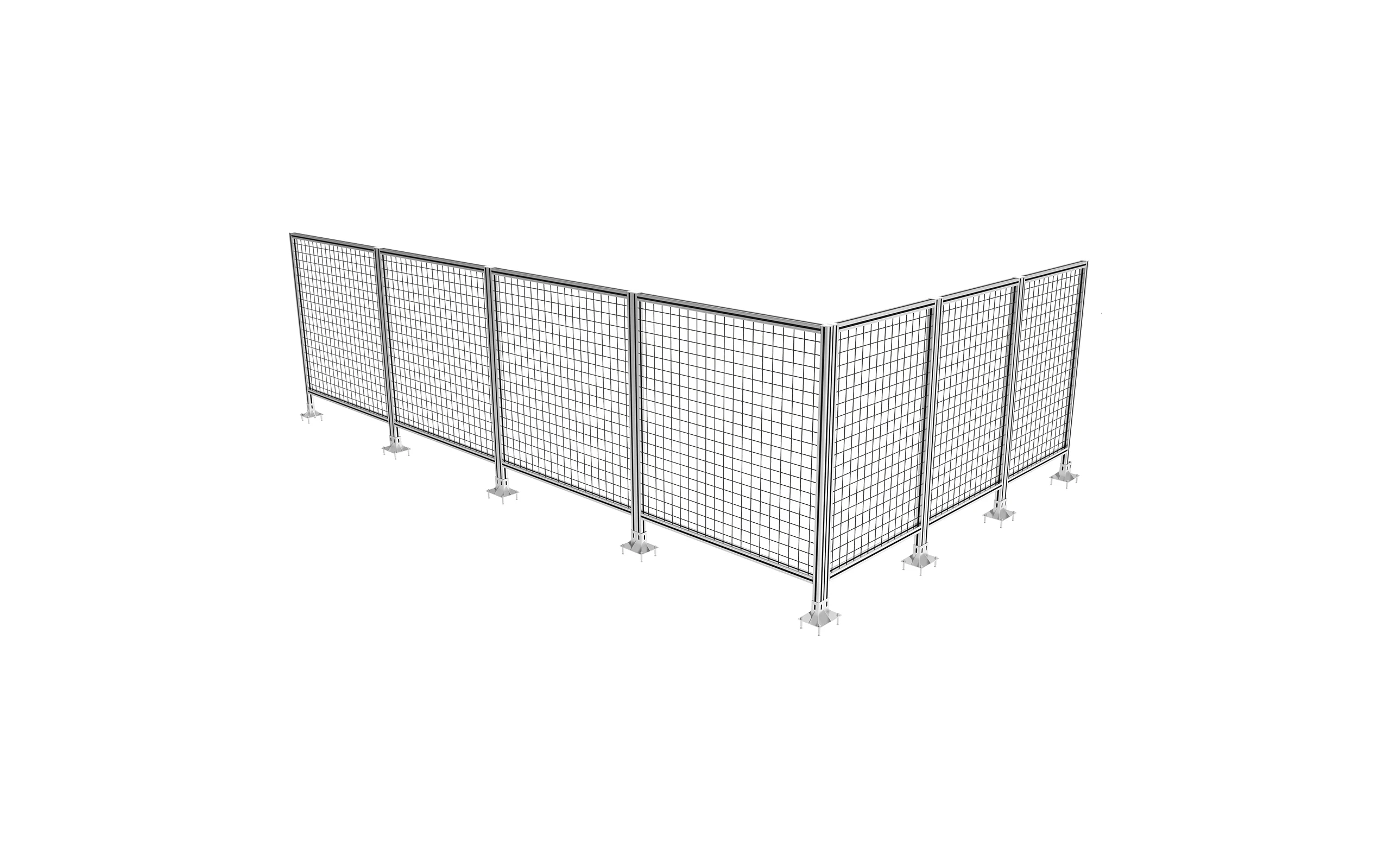 Industrial Robot Aluminum Guard Fence Machine Safety Warehouse Panel Production Line Security Fence with Metal Frame